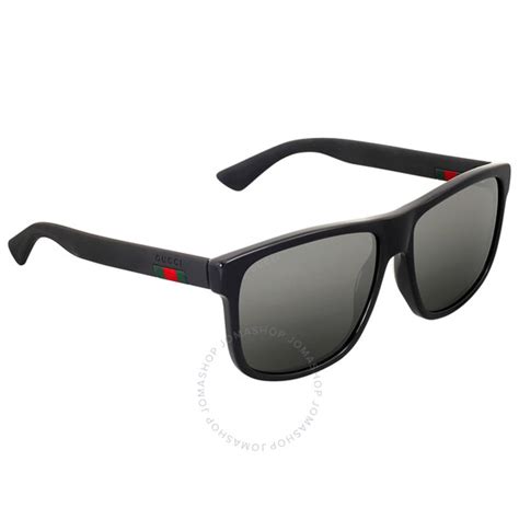 Gucci Grey Square Men's Sunglasses GG0010S 001 58